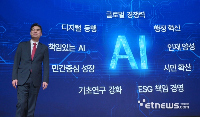 [포토] 김만기 이사장, 서울AI재단 주요 전략 브리핑