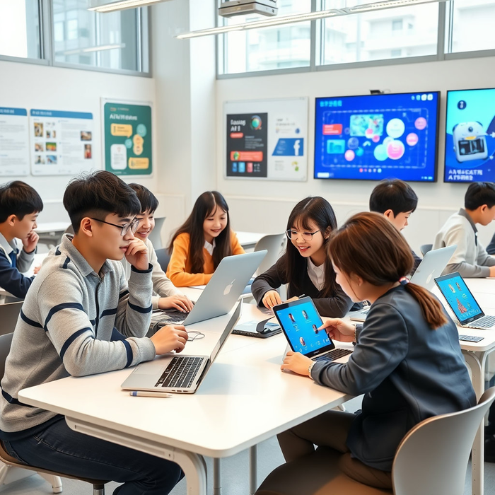 교육부와 한국과학창의재단은 2025년 디지털새싹 전국 주관기관 45개를 선정했다고 21일 밝혔다. (사진은 AI로 생성한 이미지)