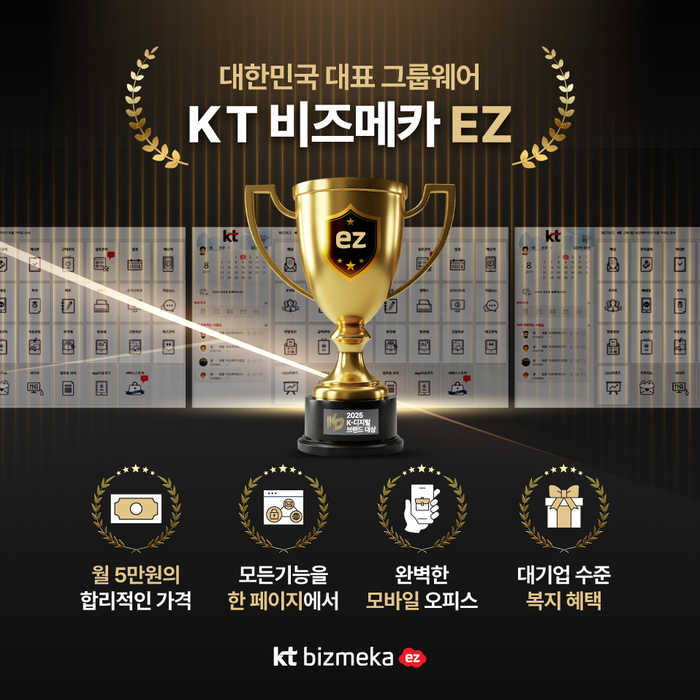 7만개 기업, 43만명 종사자가 사용하는 그룹웨어 KT '비즈메카 EZ'