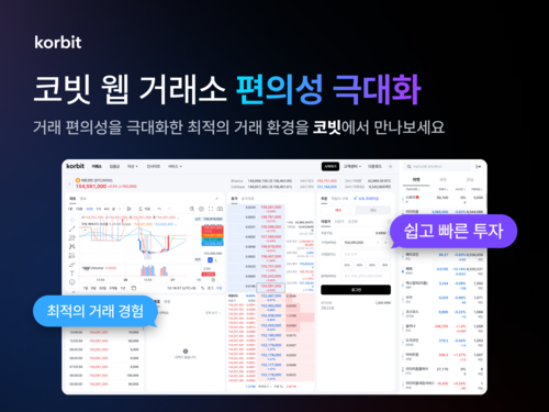 코빗, 웹 거래소 전면 개선…“UI 개편으로 사용자 편의성 높여”
