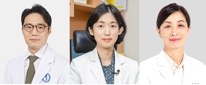 아주대병원 김태준 교수, 단국대병원 신혜림 교수, 이대서울병원 김지현 교수(왼쪽부터)