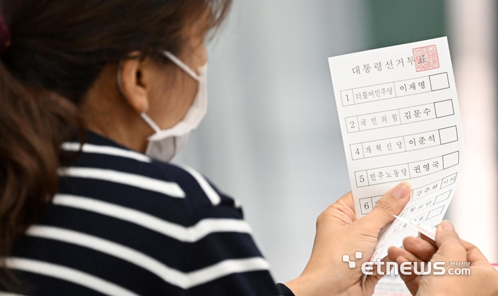 [포토] 제21대 대선 투표지는