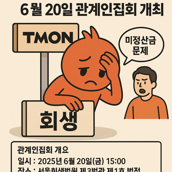 티몬, '회생계획안' 관계인집회 일정 확정…미정산 셀러 불만 여전