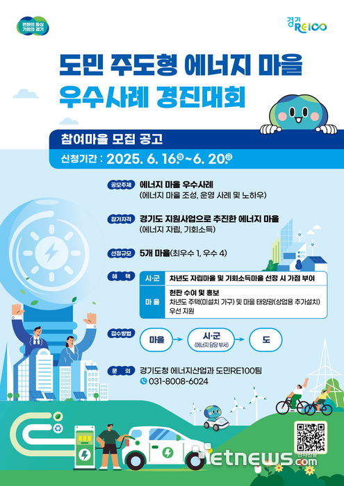 경기도, 에너지마을 우수사례 경진대회 포스터.