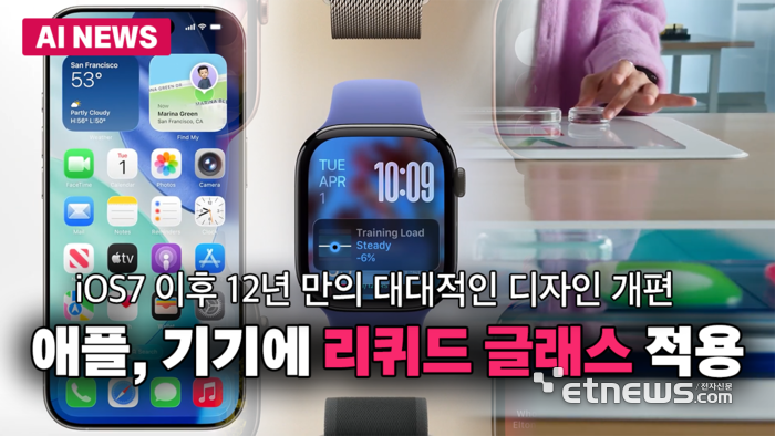 애플, 12년 만에 디자인 개편…'리퀴드 글래스' 전 기기 적용