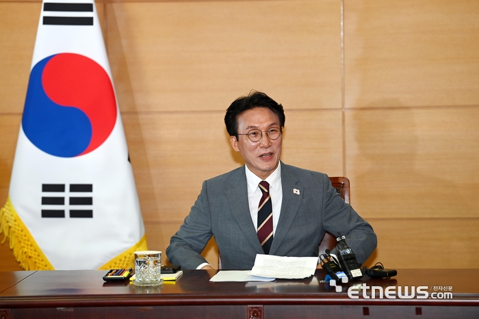 [포토] 김민석 총리 후보자 출입기자 간담회