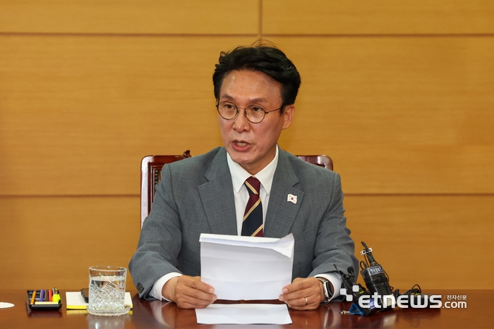 [포토] 김민석 총리 후보자 출입기자 간담회