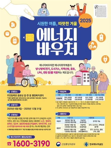 대전시, 2025년 에너지바우처 사업 시작…취약계층 냉·난방비 부담 완화