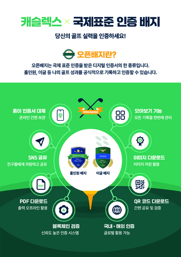 [에듀플러스]레코스 국제표준 디지털 오픈배지, 레저·문화 영역으로 도입 확산…캐슬렉스서울GC 골프장 디지털 혁신 선언