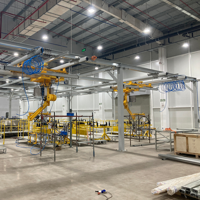 하누리의 천정 레일형 매니퓰레이터.