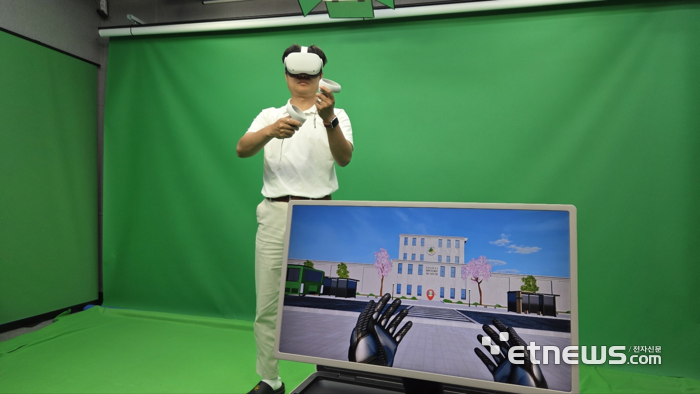 VR 체험형 콘텐츠 제작 장면.