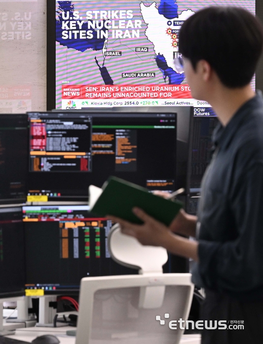 [포토] 외신뉴스 나오고 있는 딜링룸