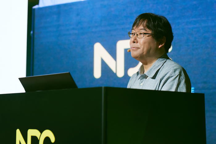 기조강연 중인 박용현 넥슨게임즈 대표 겸 넥슨코리아 부사장