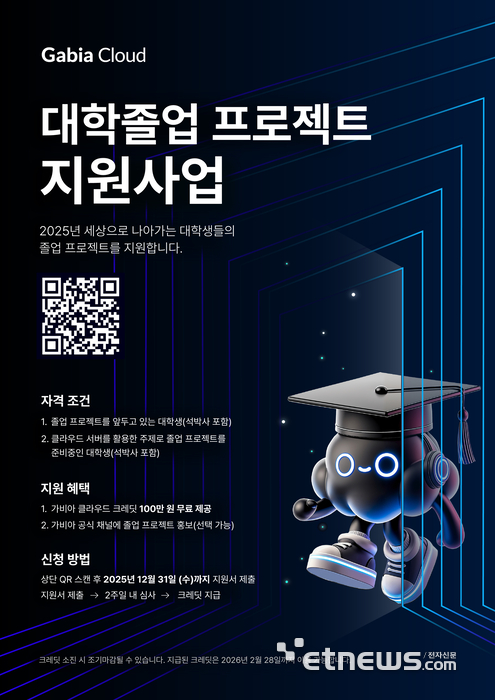 가비아, 전국 대학·대학원생 졸업 프로젝트에 클라우드 크레디트 100만원 지원
