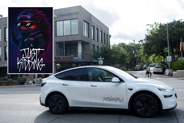 22일(현지시간) 미국 텍사스주 오스틴에서 운행 중인 테슬라 로보택시. 사진=로이터 연합뉴스