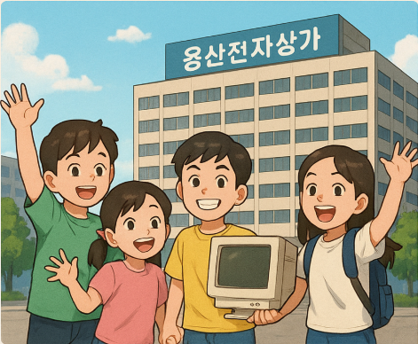 IT 역사 속 오늘 -용산전자상가 개장 (AI로 이미지 생성)