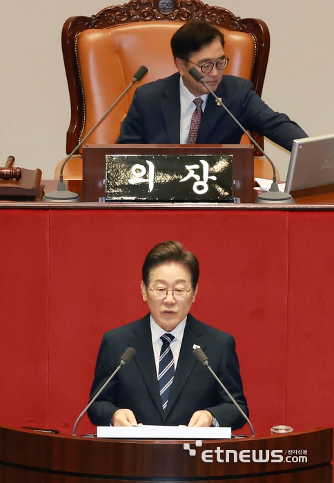 [포토] 첫 시정연설 나선 李 대통령