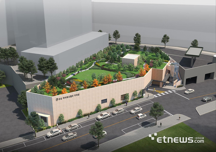 성남하이테크밸리 주차장 및 소공원 건립공사 조감도.