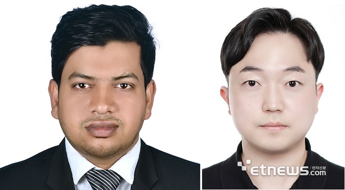 영남대학교 대학원 약학과 석·박사 통합과정 이슬람소야브 씨(왼쪽)와 박사과정 박건웅 씨