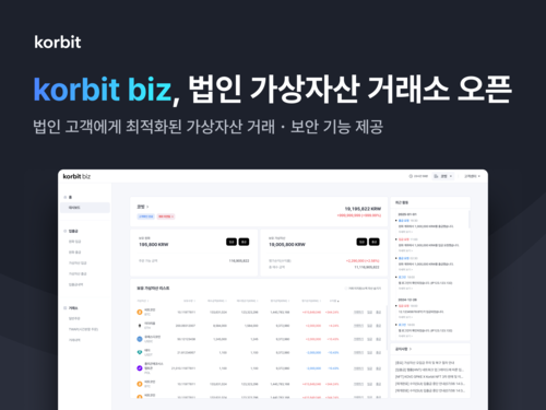 코빗, 신규 법인 서비스 정식 출시
