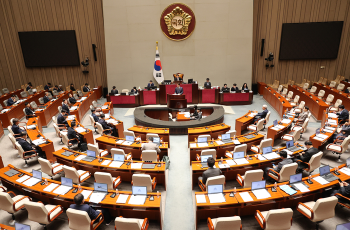 1일 국회에서 예산결산특별위원회의 추가경정예산(추경)안 심사를 위한 종합정책질의가 열리고 있다.(사진=연합뉴스)