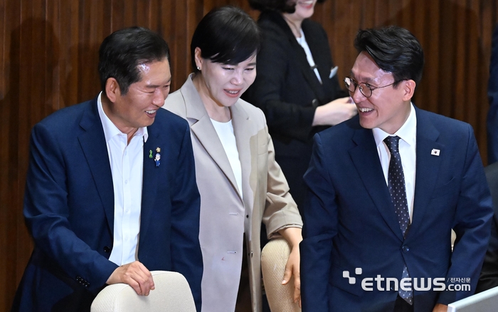 [포토] 대화하는 정청래-김민석