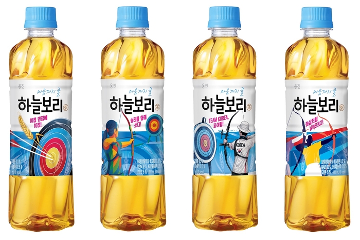 웅진식품-양궁협회, 하늘보리 '한국 양궁 에디션' 출시