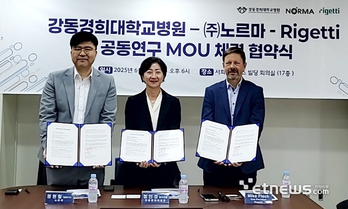 노르마, 강동경희대학교병원-리게티와 신약 개발 3자 MOU