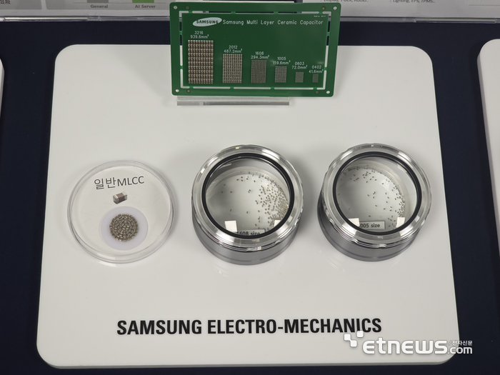 삼성전기 MLCC 라인업. (사진= 김영호 기자)