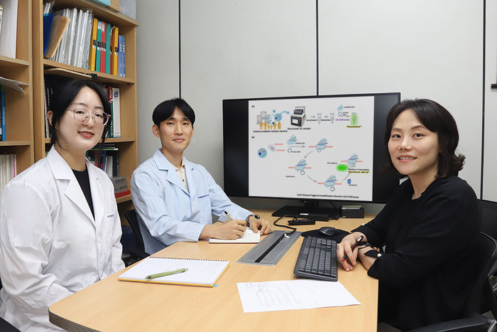 사진 오른쪽부터 연구책임자 임은경 박사, 제1저자 서승범 박사, 이진아 연구원