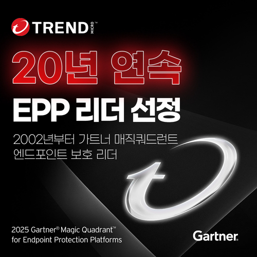 트렌드마이크로, 가트너 엔드포인트 보호 플랫폼 부문 20년 연속 '리더' 선정