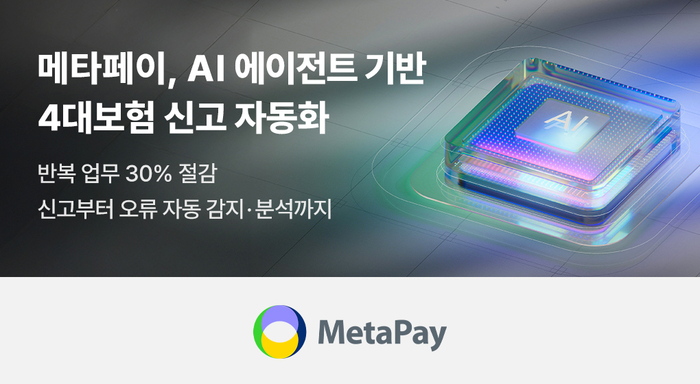 메타넷사스의 페이롤 솔루션 메타페이가 인공지능(AI) 에이전트를 통해 4대보험 신고 자동화 기능을 고도화했다.