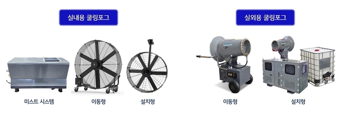이웨더의 쿨링포그 제품군