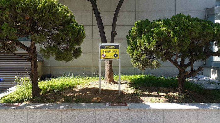 서초2동 장미아파트 '서초 AI 흡연 제로' 설치 사진