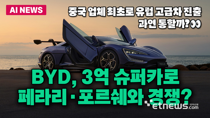 페라리·포르쉐와 경쟁?...中 BYD, 유럽 고급차 시장 진출