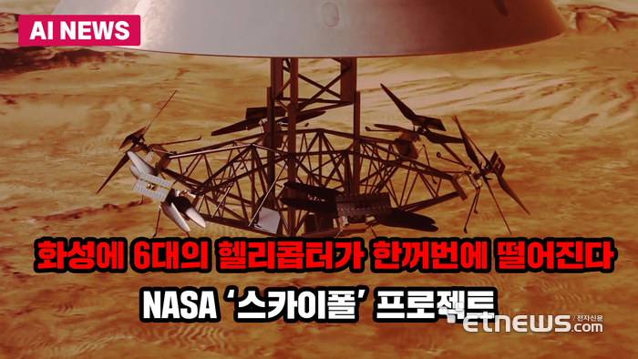 화성에 6대의 헬리콥터가 한꺼번에 떨어진다...NASA '스카이폴' 프로젝트