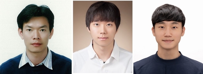 왼쪽부터 박수진 교수, 통합과정 김성룡 씨, 한동엽 박사