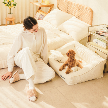 [마이펫페어] 반려용품 전물 기업 개과천선, 반려동물용 '클라우드 빈 방석' 출시…메모리폼 기반으로 관절 보호 강화