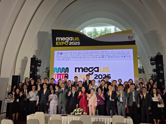 14일 베트남 호찌민에서 개막한 '2025 메가어스 엑스포(MEGA US EXPO 2025)'.