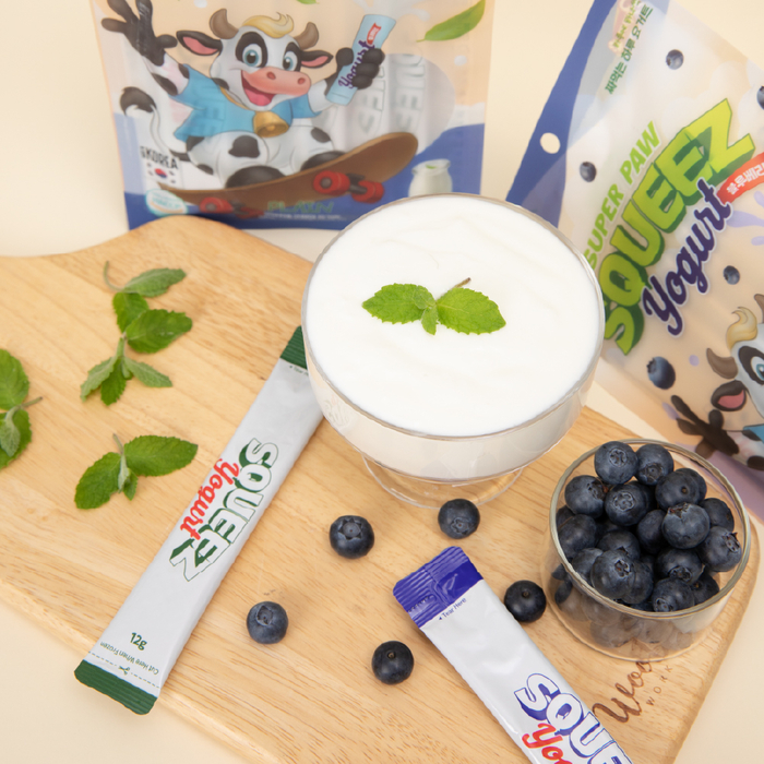 슈퍼포우, 짜먹는 하루 요거트 플레인, 블루베리 2종, 출시 2주 만에 품절 대란