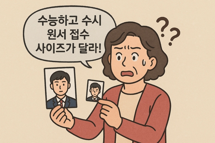 [에듀플러스]“수시·수능 사진 규격 따로…수험생 '촬영비 이중 부담'”