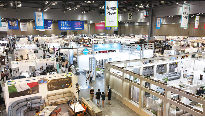 한국국제가구·인테리어산업대전 행사 모습.