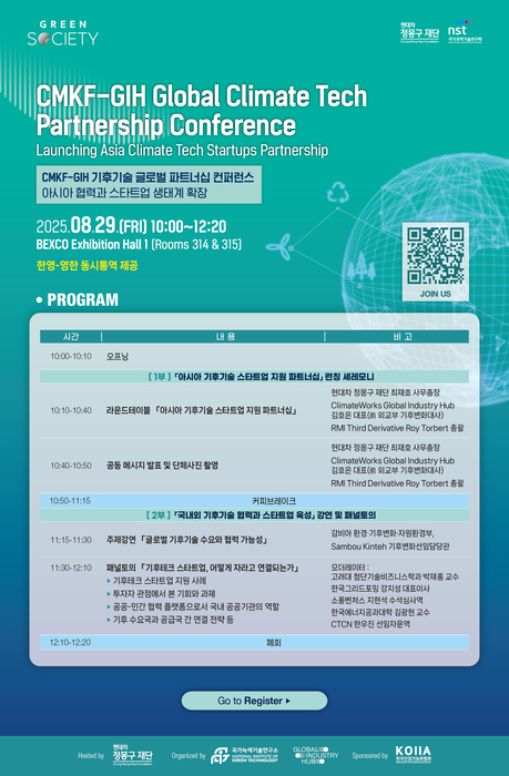 'CMKF-GIH 기후기술 글로벌 파트너십 컨퍼런스'