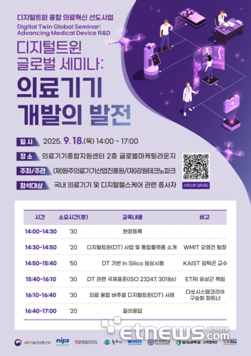 강원의료기기 전시회 디지털트윈 글로벌 세미나