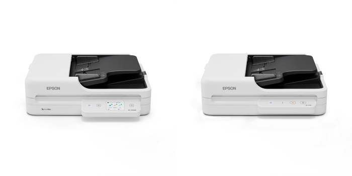 엡손 신제품인 북스캐너 DS-1760WN과 문서 스캐너 DS-1730(왼쪽부터)