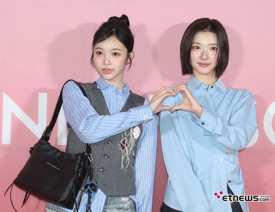 [ET포토] 하츠투하츠 이안-지우, '함께 만든 예쁨'