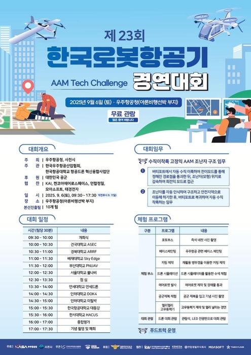 제23회 한국로봇항공기 경연대회 포스터 / 우주항공청