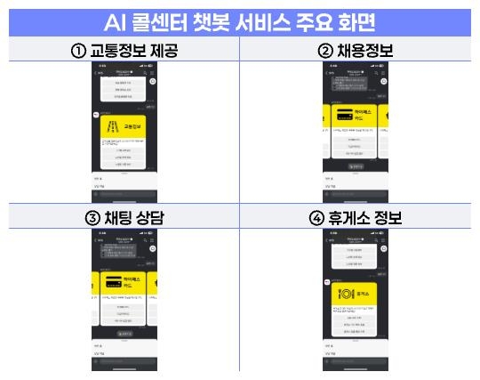 AI 콜센터 챗봇 서비스. (사진=한국도로공사)