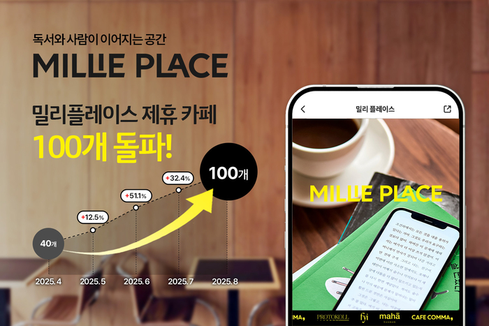 kt 밀리의서재 '밀리플레이스', 제휴 카페 100개 돌파