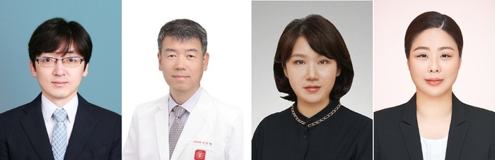 왼쪽부터 서인철 경북대학교 의과대학 면역학교실 교수, 경북대병원 이비인후과 이규엽 교수, 경북대병원 이비인후과 정다정 교수, 경북대병원 생명의학연구원 한영지 연구원
